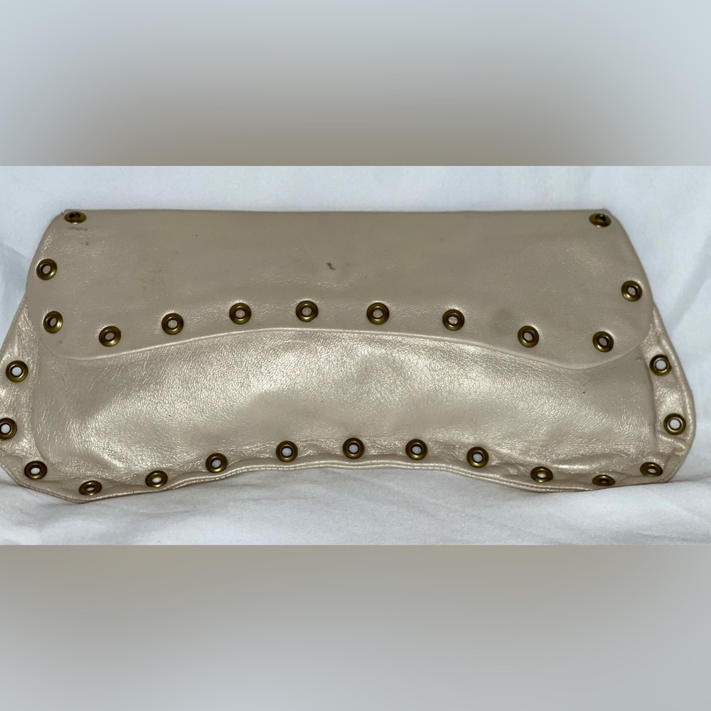 Custom Designer leather Gold clutch bag